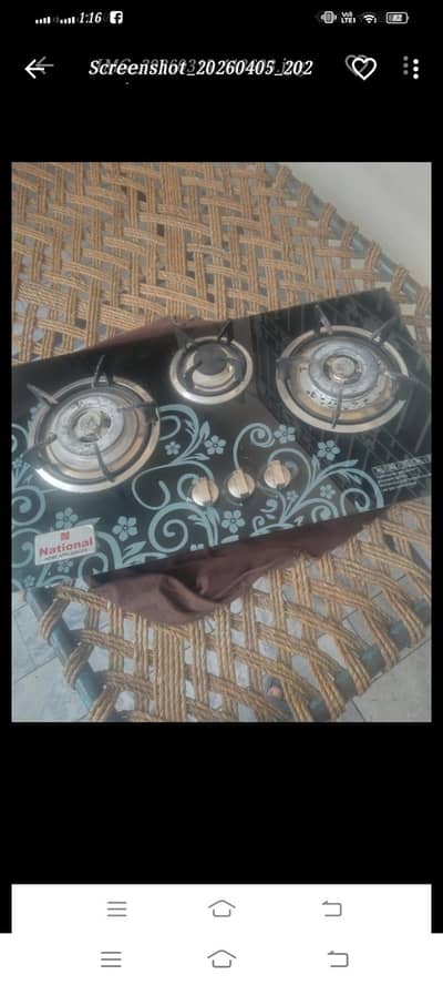 just 4 day used transparent stove
