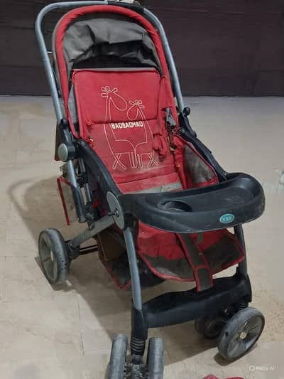 BAOBAOHAO Baby Stroller Pram  Red Black