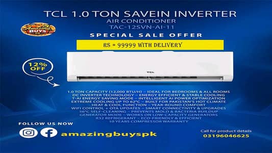 TCL dc inverter 12 SVN-AI