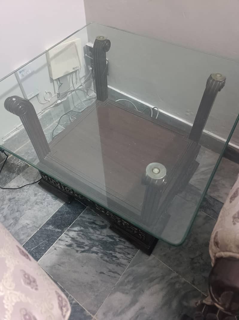 2 Single Sofas , 1 Centre Table, 2 side tables, Iron table 2