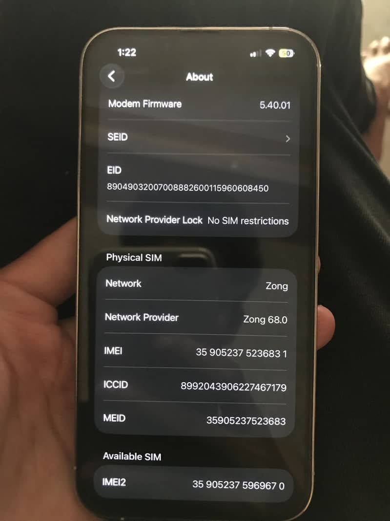 Iphone 13pro Non pta sim time available 5
