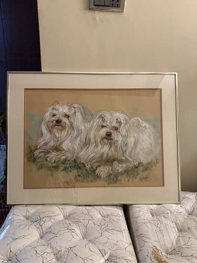 Beautiful color sketch of puppies