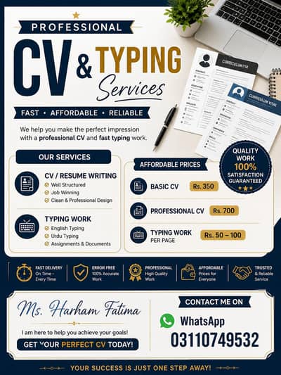 CV & Typing Work (Fast & Affordable)