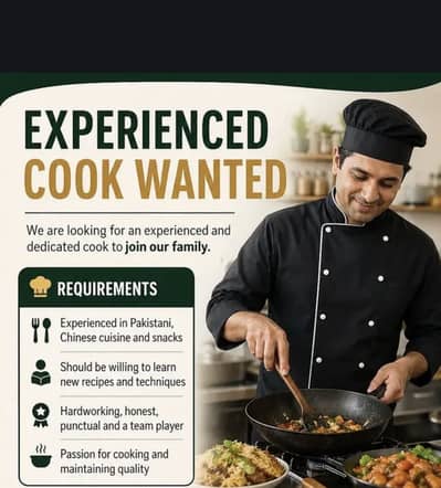 Need A cook for boys hostel Barakahu