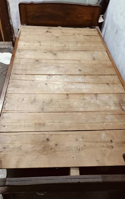 single wooden bed/ wooden bed/ single bed