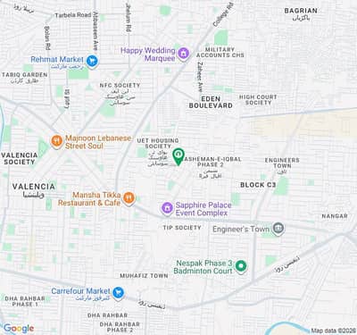 nashaman e iqbal phase 2 lahore kanal plot for sale