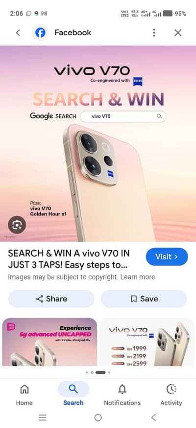 vivo 70 just box Open only 3 gray new color  need cesh sale urgent