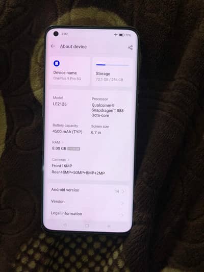 OnePlus 9 Pro 5G Non PTA All Ok 256GB