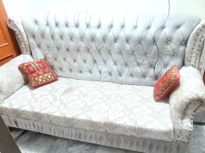 Elegant Complete Sofa Set – 3 Seater with 2 Single Sofas