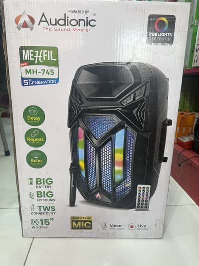 Audionic Mehfil 5th Gen MH-745 Trolley Speaker – Excellent Condition
