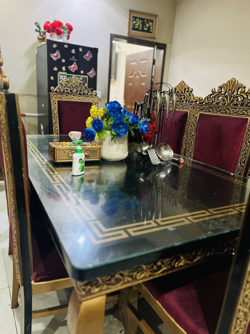 6 chairs dining table 2