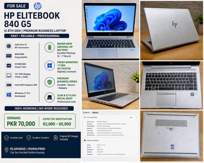 HP EliteBook 840 G5 i5 8th Gen - New Original HP Battery