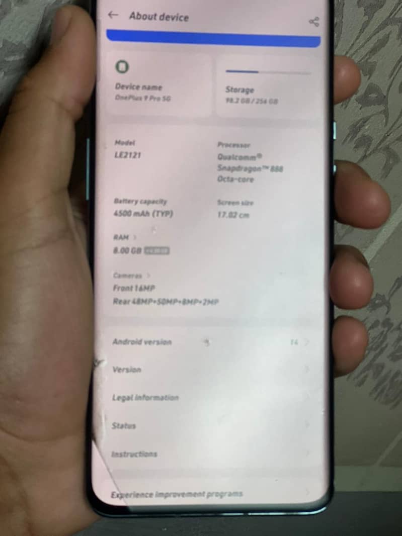 Oneplus 9pro 5G 6