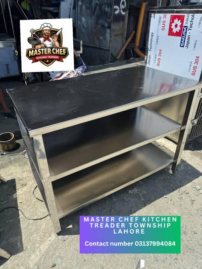 Working table 2.5x5 with pantry 2 shelf | kitchen Equipments