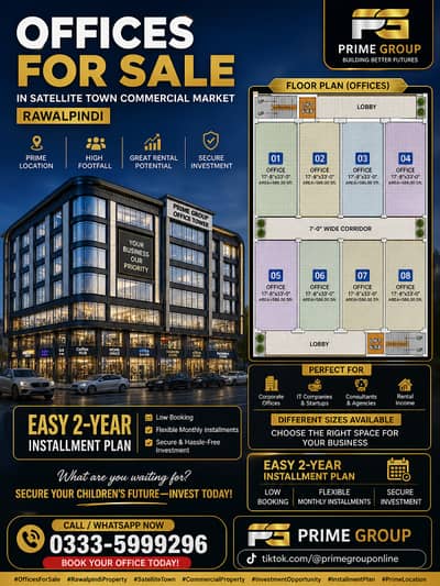 Offices for Sale Prime Location in Satellite Town, Rawalpindi