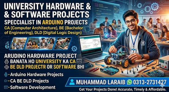 All Types of Academic Projects (Software & Hardware) Available
