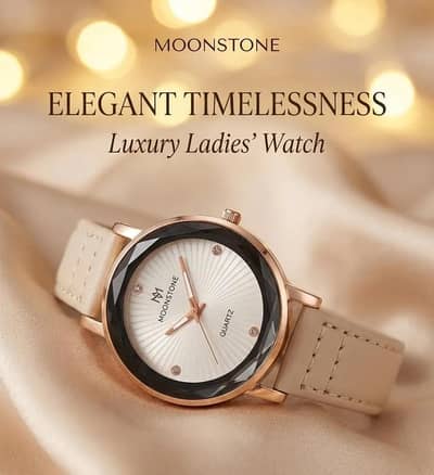 Stylish Off White Leather Square Dial Watch – Elegant & Lightweight