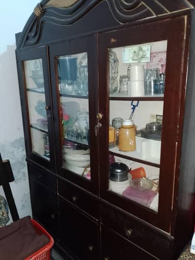 Wooden Cabinet + Dressing Table + Storage Almari (Good Condition)