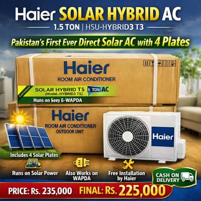 Solar Hybrid 1.5 Ton AC Haier HYBRID3 T3 (Solar Hybrid‑III T3 Plus)