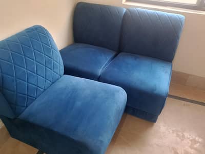 sofa velvet cloth (newly poshished blue color)