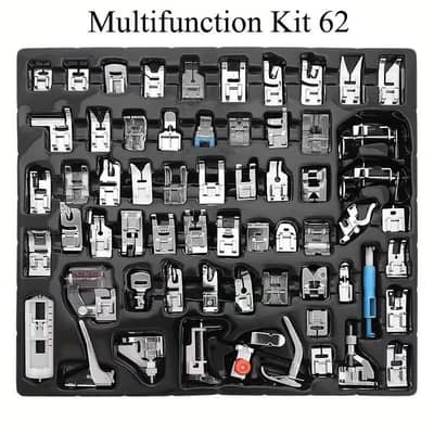 62-Piece Sewing Machine Presser Foot Set – Multi-Functional Kit