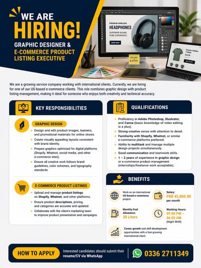 Graphic designer- Male-Night shift