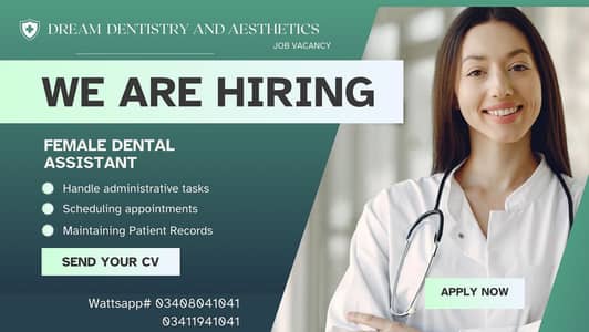 Job for Female Dental Assistant