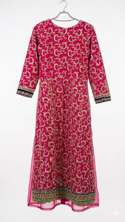 dark pink one time used new frock for mehndi event