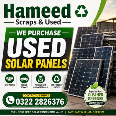 Used Solar Panels, Batteries aur Inverters Kharidte Hain