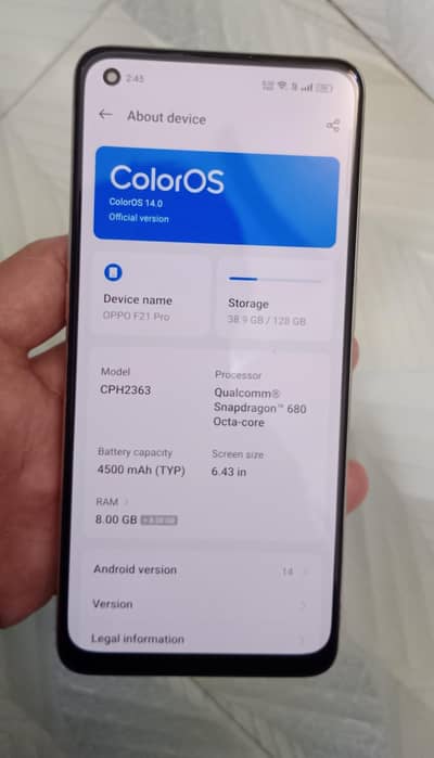 oppo f21 pro only mobile for sale read add fixed price