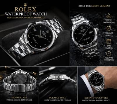 luxury Waterproof Stainless Steel Men’s Watch _date function