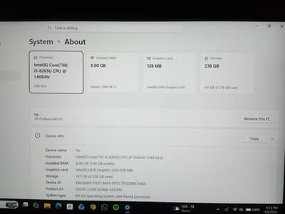 Hp ProBook 640 g5 (i5 8 Gen processor)