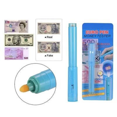 Portable 2-in-1 Fake Currency Detector Pen - Ideal for Riders