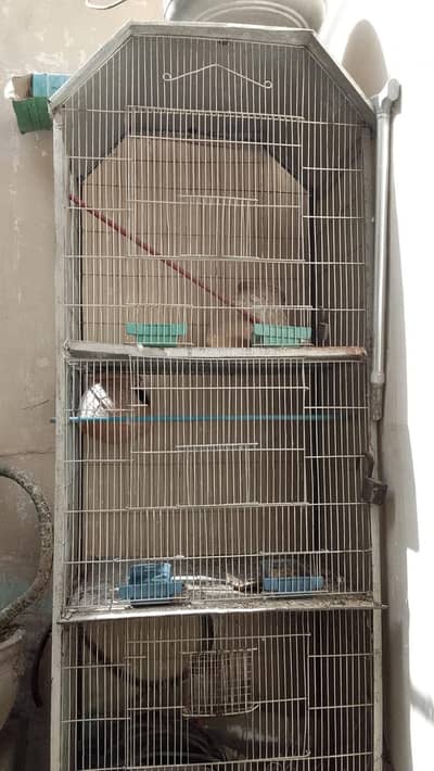 3 portions cage white colour