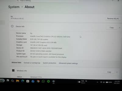 Hp ProBook 640 g5 (i5 8 Gen processor)