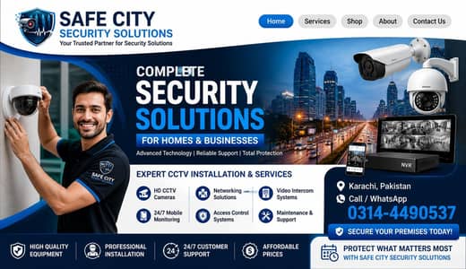 Karachi CCTV Installation | Smart Door Locks | Free Survey