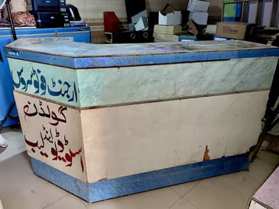 Photographer shop counter