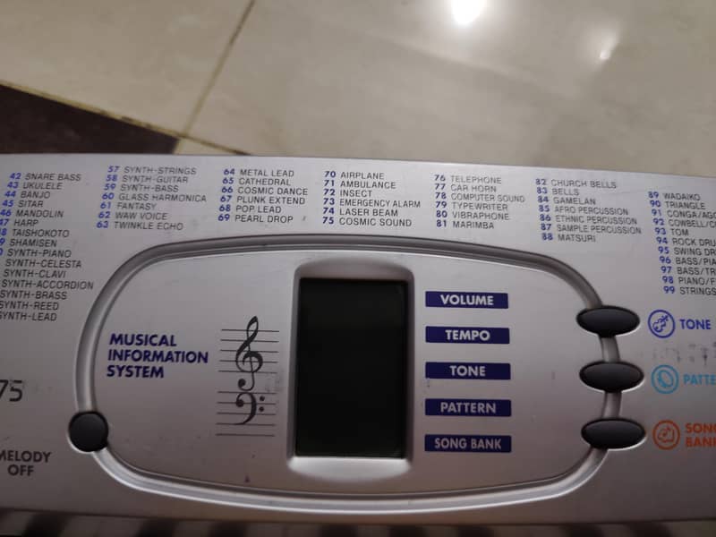 Casio keyboard SA75 0