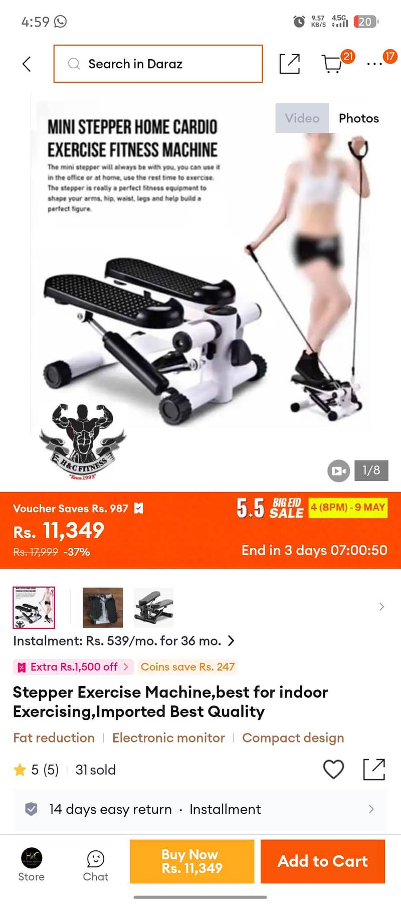 Stepper Exercise Machine 4
