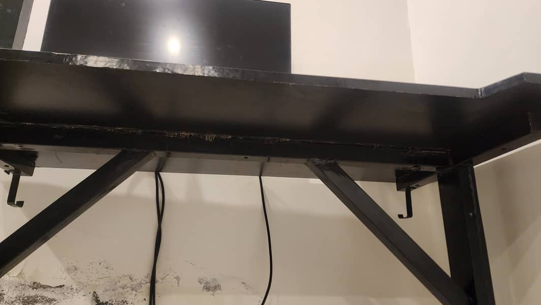 Computer and Study Table in Mat Black 2