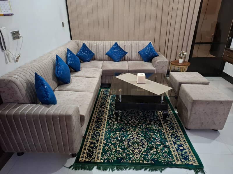 L shaped 6 Seats Sofas Set 0