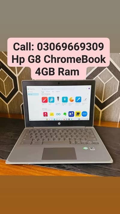 Hp G8 Celeron ChromeBook Laptop 4GB Ram Ultra Slim 5HRS Backup