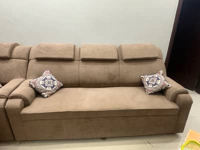7 seater relaxer made in master molty foam and towel fabric