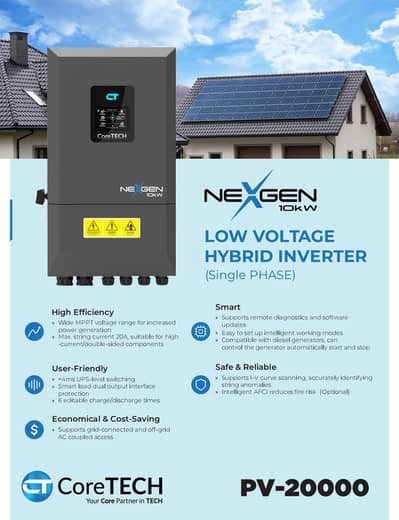 CoreTECH NEXGEN 10kW Hybrid Solar Inverter