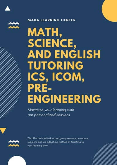 Home tutor for class 4-12 students Pre-engineering, ICS, ICOM student
