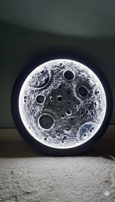 premium 3D moon wall light