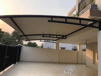 Wall mounted shade, Dome shade, Tensile car porch, Outdoor awnings