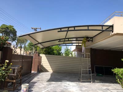 Wall mounted shade, Dome shade, Tensile car porch, Outdoor awnings