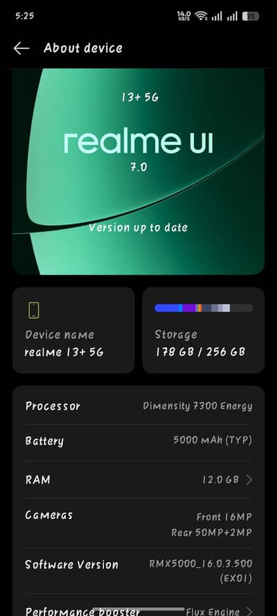 Realme 13 plus 12/256 Dual Sim Android 16