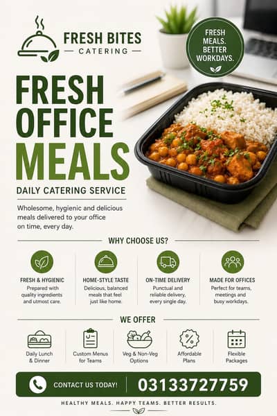 Fresh office meals